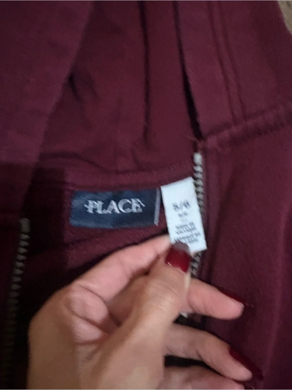 The Children's Place Maroon Full-Zip Kids Jacket